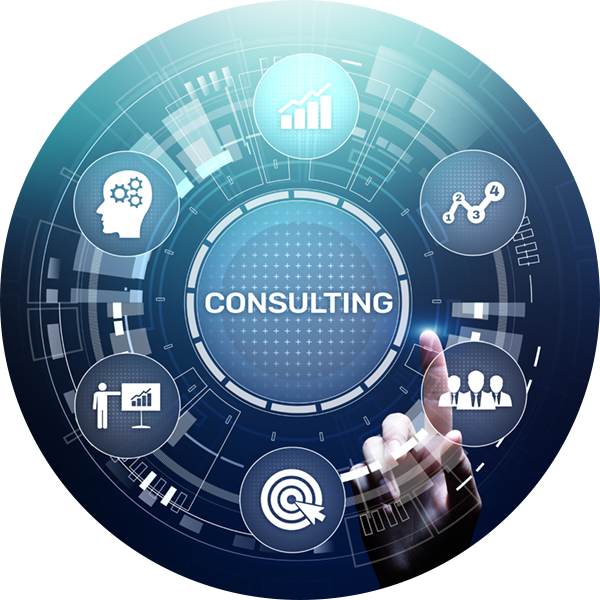 blue circle consulting with 6 steps